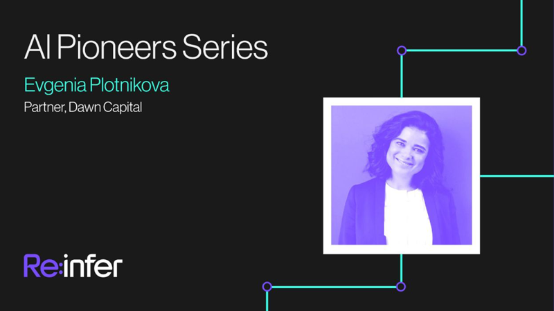 🚨🚨 New #AIPioneers content live 
We recently sat down with Evgenia Plotnikova (<a href="/evplot/">Evgenia Plotnikova</a>), a Partner at <a href="/dawncapital/">Dawn Capital</a>, one of the premiere VC firms in #B2B software. 

Over the next 10 days we will be sharing Evgenia's insights and thoughts on #AI &amp; #SaaS 

blog.reinfer.io/blog/ai-pionee…