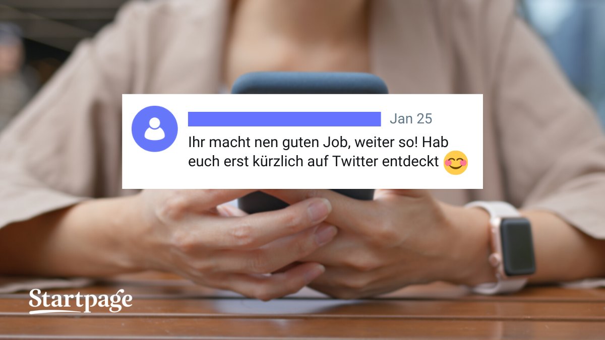 StartPage_DACH's tweet image. Vielen Dank für euer Feedback - ihr helft uns Startpage jeden Tag noch besser zu machen!
Bei Fragen und Verbesserungsvorschlägen stehen wir euch jederzeit zur Verfügung.