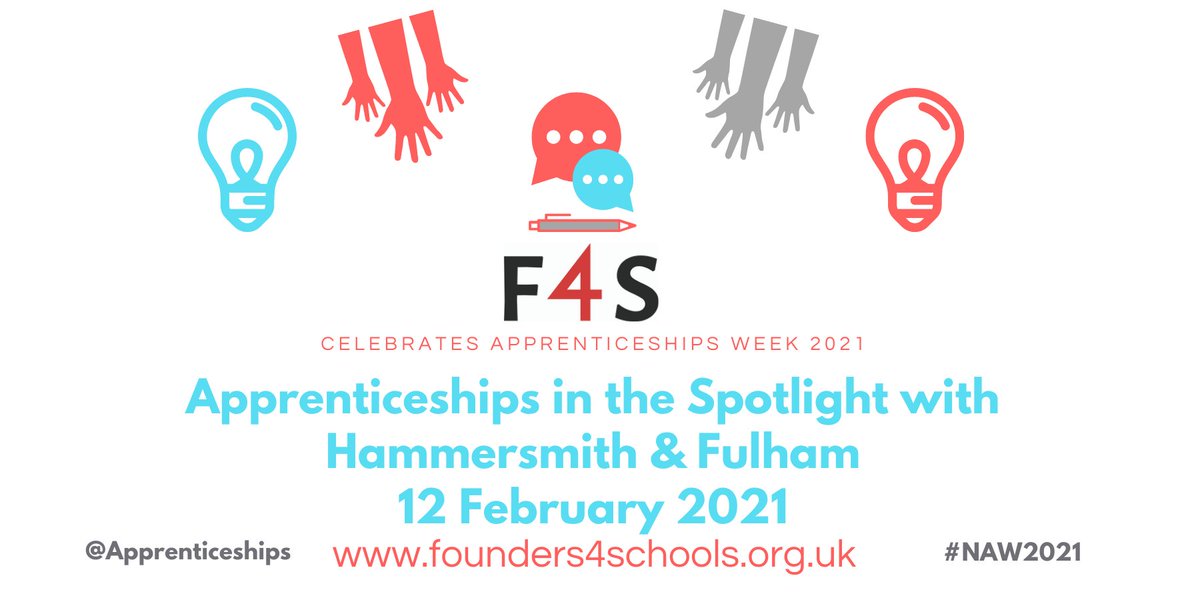 Founders4School's tweet image. We're still buzzing from the @Apprenticeships In The Spotlight Event yesterday! A BIG thank you to everyone who joined and to our guest speakers. Look out for the recordings on our platform. Are you in @LBHF You can still join the next one this Friday! eventbrite.co.uk/e/apprenticesh…