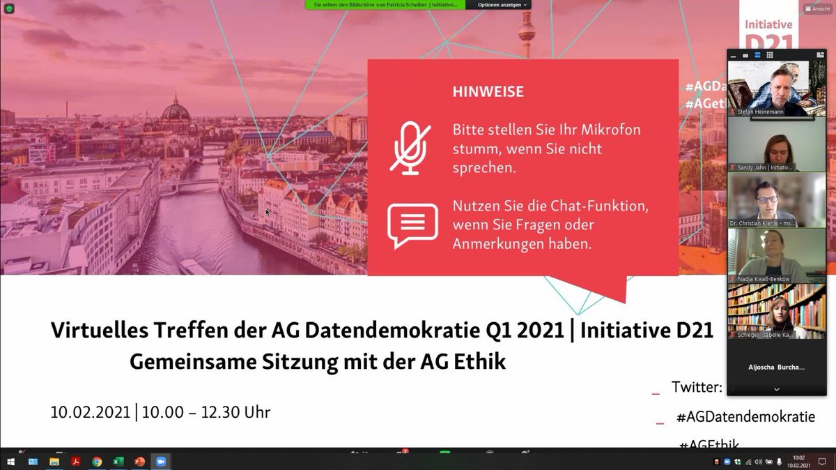 s_heinemann001's tweet photo. @initiatived21 @kontemplationus @albu Tolle Gruppen Datendemokratie und Ethik gemeinsam zum Thema Daten, Gesundheit und Ethik. Spannende Impulse und Diskurse. https://t.co/axjLEooOIF