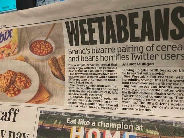 Ah no lads, no no #Weetabeans