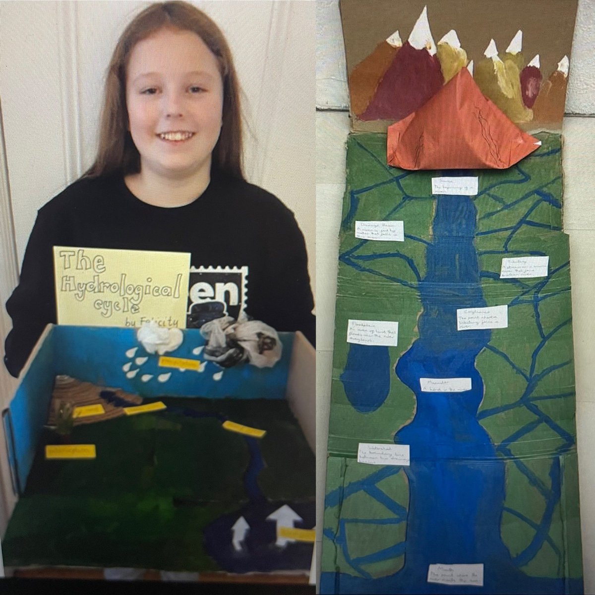 Geog_StAnnes's tweet image. My fantastic 7F class showcasing their excellent models/ posters of the water cycle and features of a river. They work so hard, I am extremely proud of them all. Well done girls ❤️🏔🌦 @StAnnes_N13 #geographyteacher #posterdisplays #naturalworld