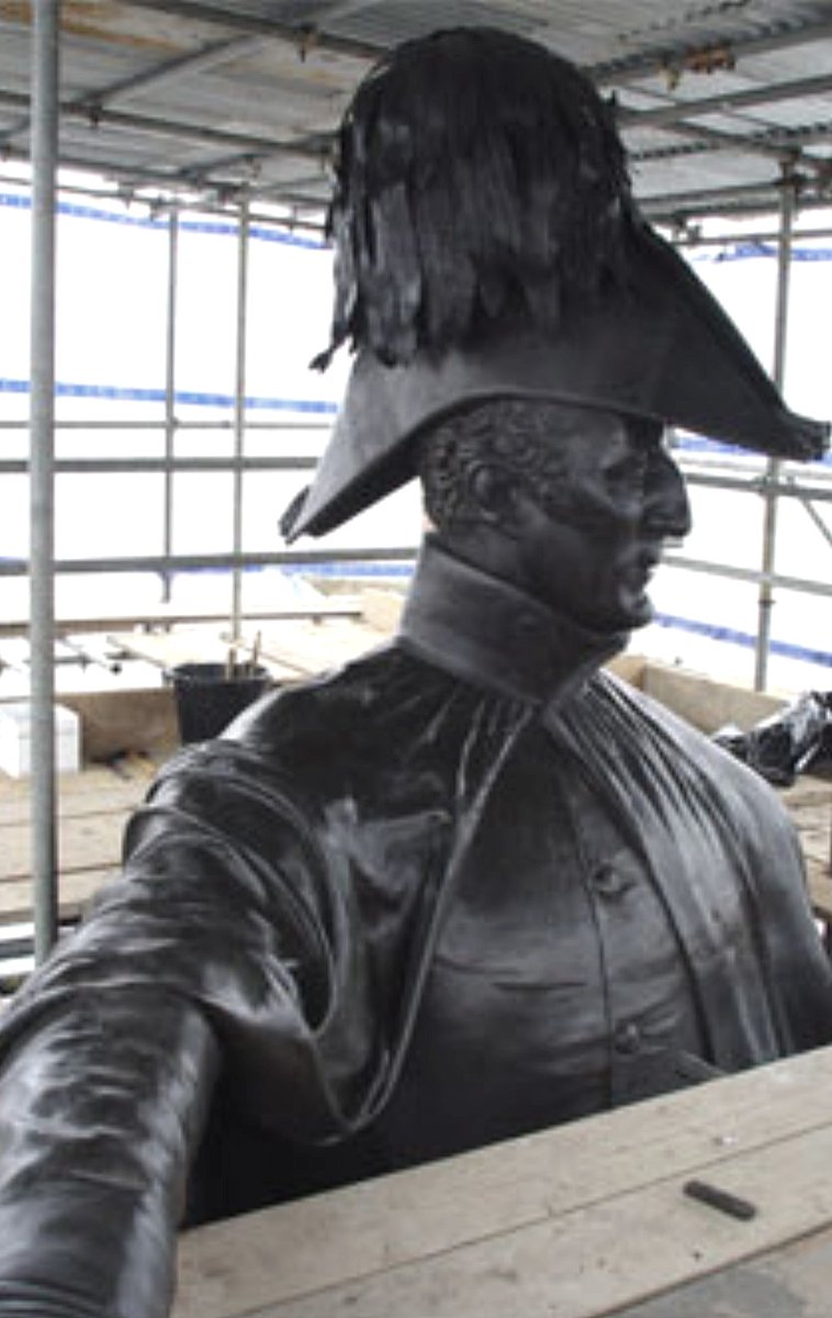 This week's  #WellingtonWednesday is the (giant) Equestrian statue of the Duke of Wellington in Aldershot... Formerly on Wellington Arch.Designed by Matthew Wyatt it sits at 30 foot high on a mound in Aldershot ('The home of the British Army') but it wasn't intended for there.