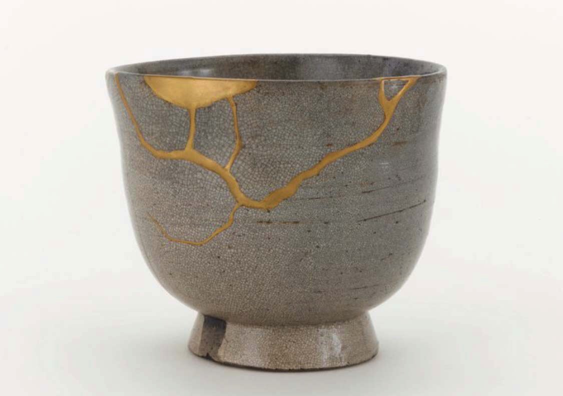  When a precious bowl, plate or vase falls and breaks into pieces, it is put back together. Not without visible cracks, that would be impossible.Every break is unique and instead of repairing the broken bowl like new, the 400-year-old technique actually highlights the break