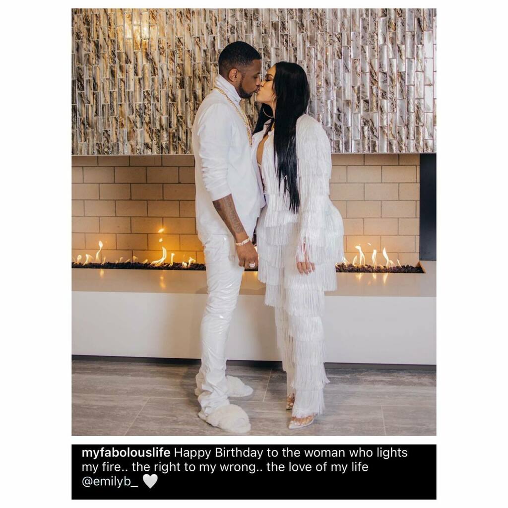 Fabolous wished Emily B a Happy 40th birthday.....  