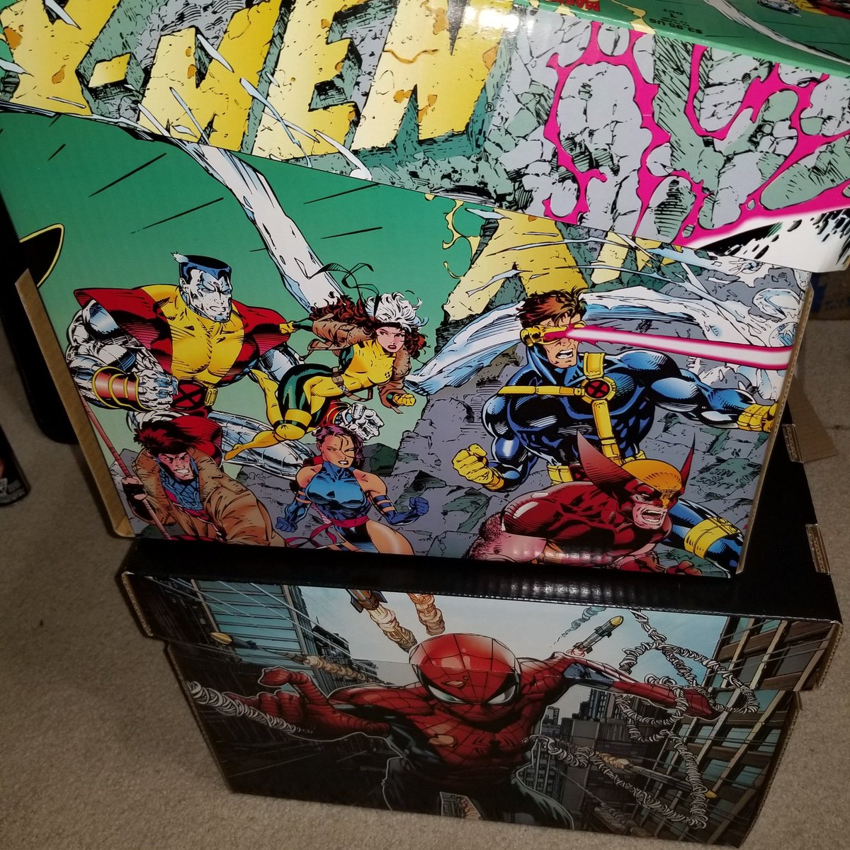 LindaakaTheGam1's tweet image. New comic boxes #comicboxes #xmen #spiderman