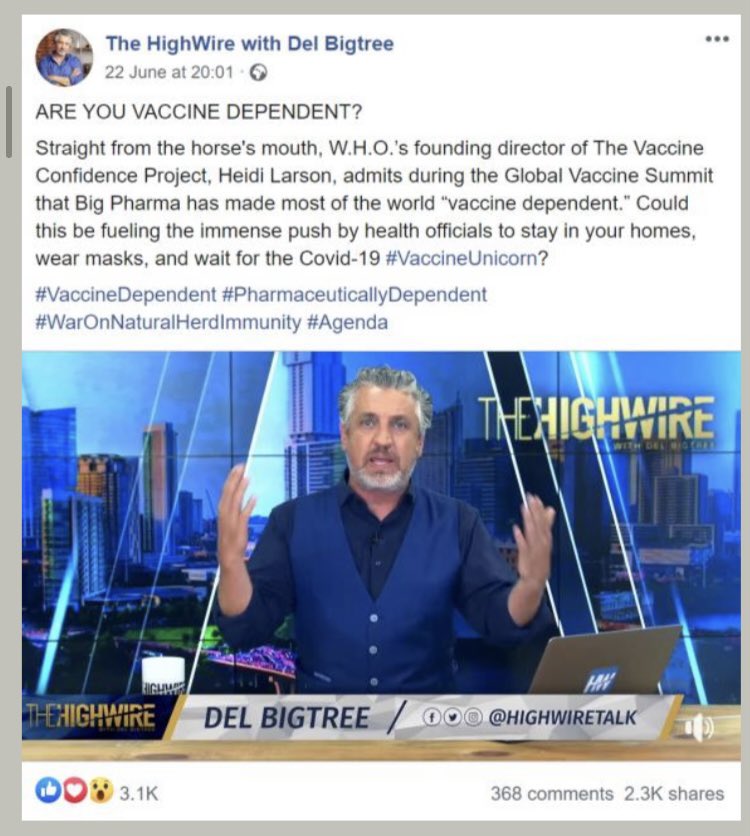 מולטי מיליונרים נוספים שנוכחים ברשתות הם הדוקטור מתנגד החיסונים יוסף מרקולה, שמקושר לחבר הקונגרס רון פול, המפיק דל ביגטרי עם תוכנית ביוטיוב שמושכת מיליוני צופים ומרוויח מאה ושמונים אלף דולר בשנה. למרבה האירוניה, אחד מהמשקיעים שלו, לפי המכון, הוא טייקון שמשקיע גם בחברות התרופות