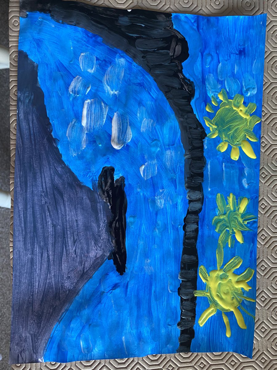 Henry has had an awesome afternoon recreating a Van Gogh painting @handisides_emma <a href="/stjs_staveley/">Saint Joseph's</a> #homeschooling #virtuallearning
