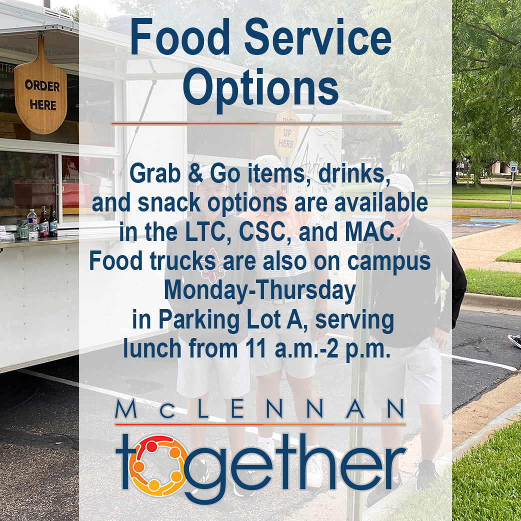 McLennanCC's tweet photo. Food trucks aren't just a Silos District trend, they're also right here on campus! #McLennanTogether #StudentReminders https://t.co/0MPys6rYmo