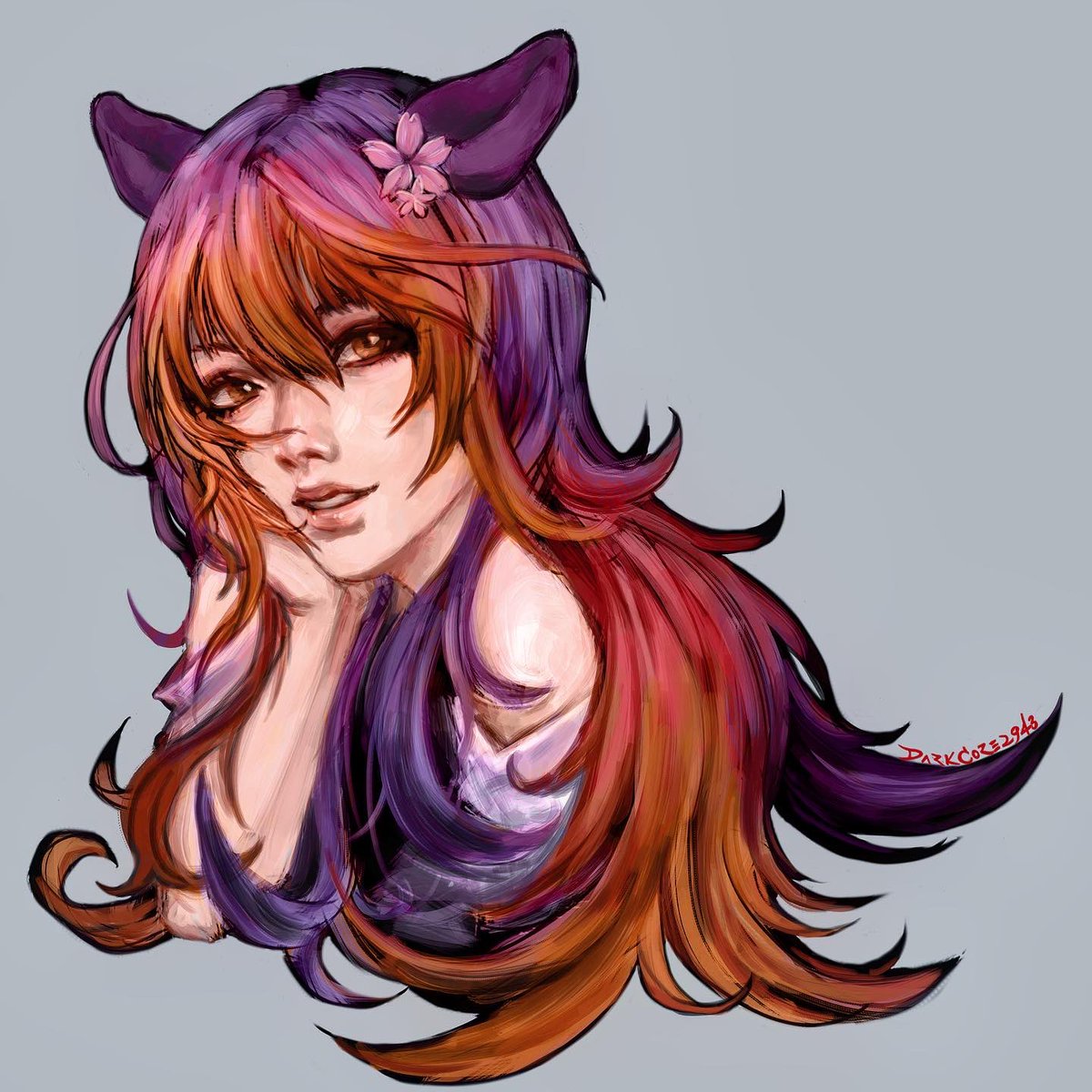 darkcore2943's tweet photo. Rough painted bust commission for @SheaBear8
Been getting to practise girls a lot these days 😂
#vtuber #sheathebear #sheabear #artcommission #kemonomimi https://t.co/vwR4WosUES