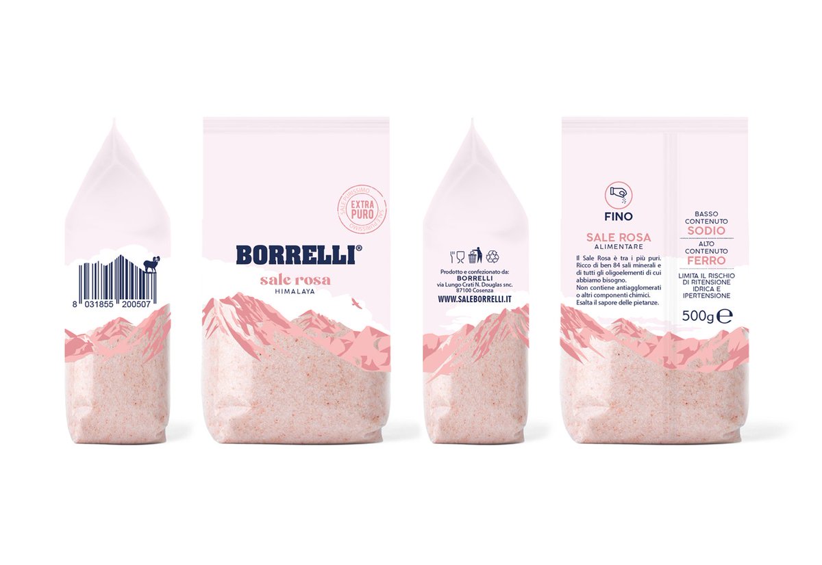 Checkout  beautiful #packagingdesign of Pink Himalayan Salt extracted from the pristine mines of Pakistan bit.ly/3rLEErD #salt #pinksalt #branding