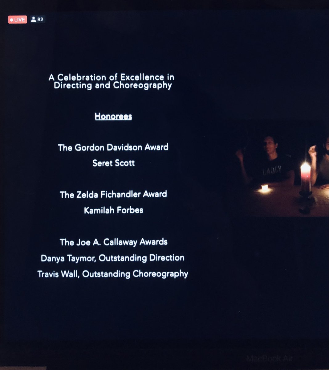 HPNY2's tweet photo. Inspiring night at the @SDCFoundation Awards with the incredible #SeretScott receiving the #GordonDavidson Lifetime Achievement Award for her “conviction, creativity & courage” & “humanity, nourishment & love.” #THEATREforALL #shero https://t.co/ODPVa8c52B