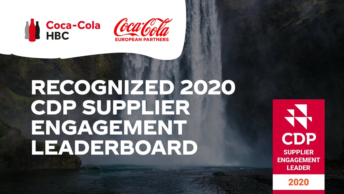 Proud to see both our bottling partners in Europe, <a href="/CocaColaEP/">Coca-Cola Europacific Partners</a> and #CocaColaHBC recognized among the top 7% of assessed companies for supplier engagement on climate change, earning a place at the <a href="/CDP/">CDP</a> 2020 Supplier Engagement Leaderboard. 
Learn More: bit.ly/3rwto26