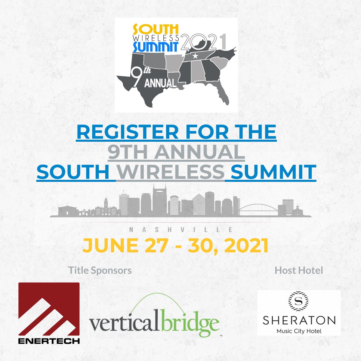 NATEsafety's tweet image. 9th Annual South Wireless Summit is June 28-29, 2021with panel discussions, exhibits, a bowling tournament, sporting clay shoot &amp;amp; networking events. Registration: bit.ly/3aPnv9v Hotel Info: bit.ly/3rJT0J1 #SWS21 #southwirelesssummit #wirelessindustry #charity