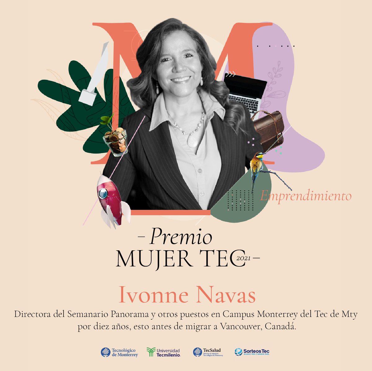 PremioMujerTec's tweet photo. Conoce a las ganadoras del Premio Mujer Tec en la categoría de Emprendimiento ¡Gracias por su labor y muchísimas felicidades! 🏅👏🏼 https://t.co/oxVI1WdhGN