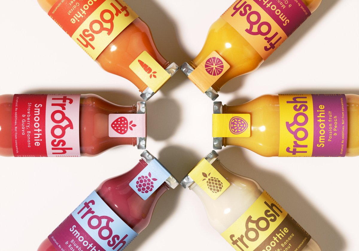 Det ledande nordiska smoothievarumärket Froosh vinner pris i reklamtävlingen 100-wattaren för strategiskt arbete med omarbetning av designen på sina ikoniska glasflaskor. fazer.smarpshare.com/app.microblog/… #froosh #northernmagicmadereal #100wattaren
