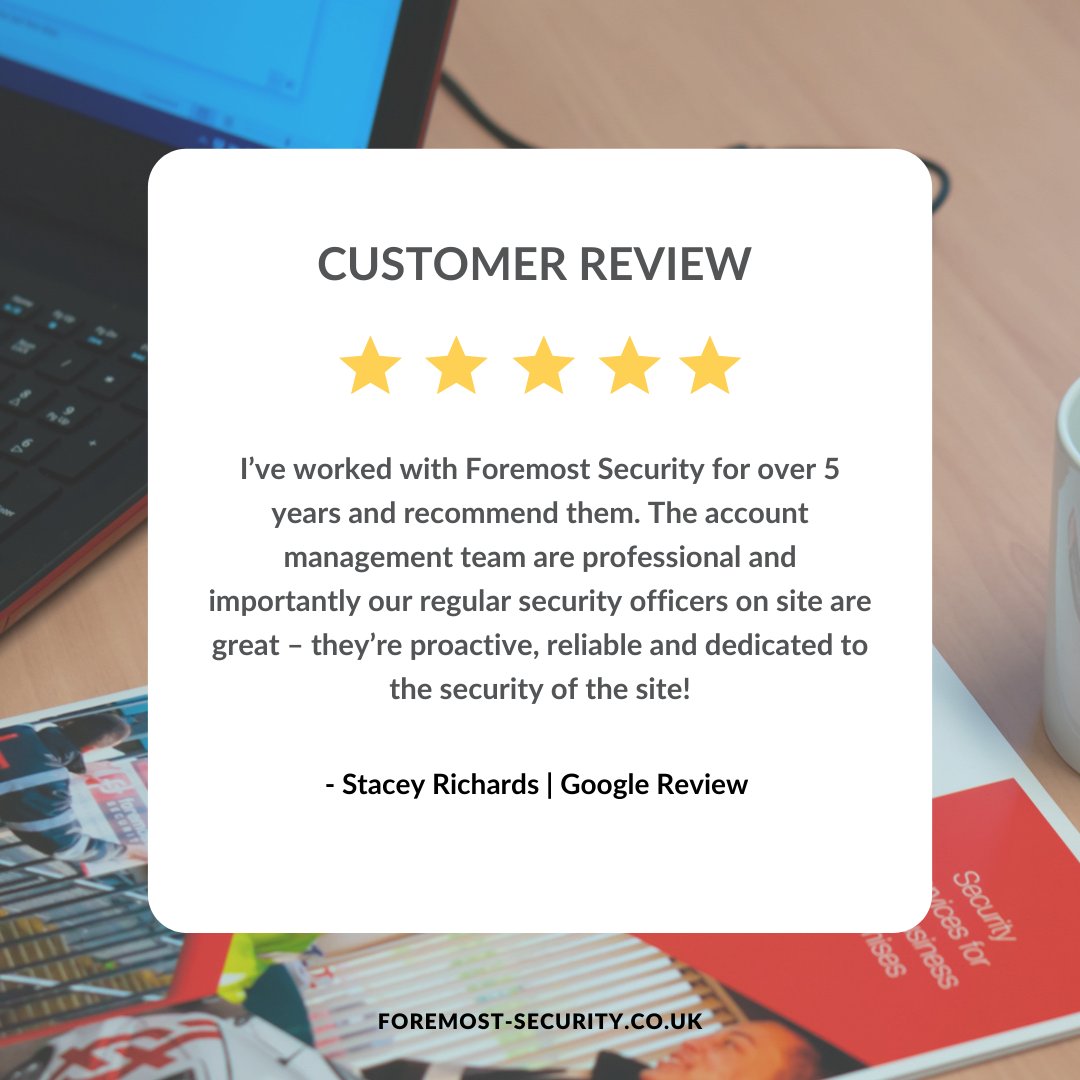 ForemostSecurit's tweet photo. Another amazing review! ๐๐ป
We know that our team is amazing, but it just reiterates what a fantastic job they do when we receive reviews like this!
If you have some spare time - feel free to leave us a google review. ๐ค
#security #casestudy #foremostsecurity #review https://t.co/LGmt59F2Cg