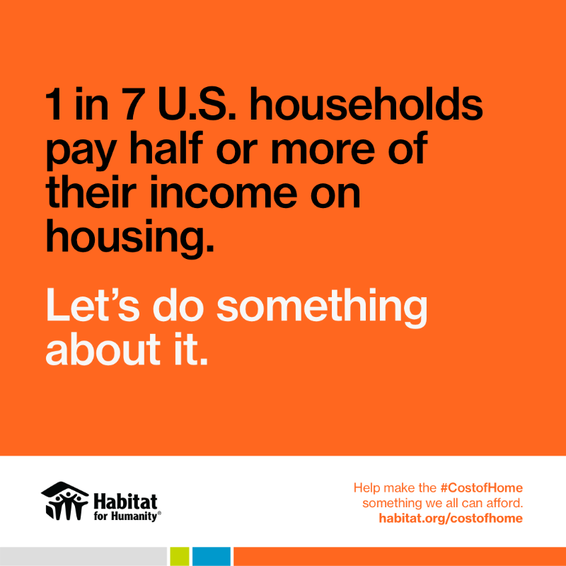 Habitat_org's tweet photo. Even before the pandemic, 1 in 7 families struggled to afford the #CostOfHome. NHIA and mortgage assistance can help families recover and provide access to affordable homeownership. That’s why we’re advocating for home, from home. #HabitatontheHill