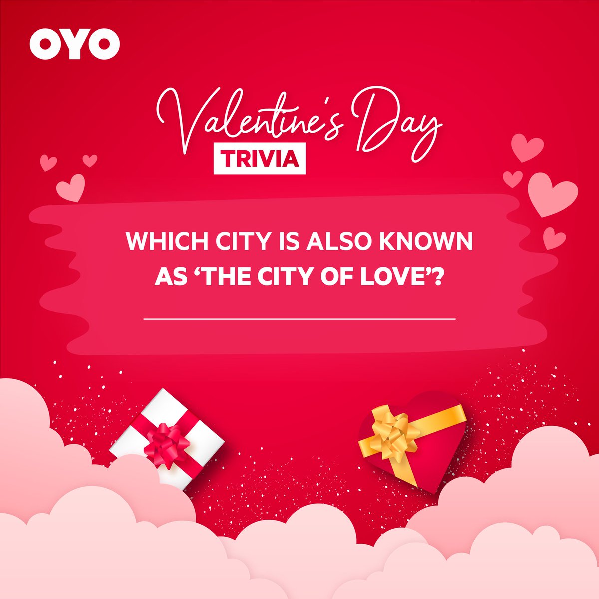 OYOUAE's tweet photo. Valentine's Tripple Trivia
Ready for the 2nd one?? All you gotta do is guess the answer & win away! ⠀
One lucky winner will win a free stay at OYO 328 City Plaza Hotel - Fujairah
#ValentinesDay #ValentinesDay2021 #Valentines #Contest #ForHer #ForHim #WithLove #OYOUAE https://t.co/Rd4tMQq4sa