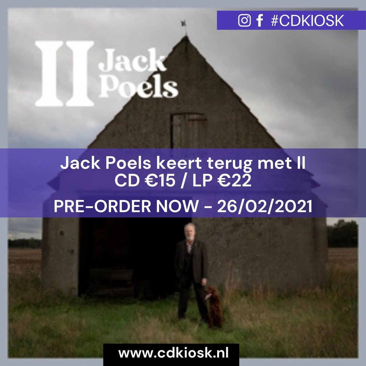 Coming Soon: Jack Poels - II

#jackpoels #rowwenheze <a href="/PoelsJack/">jack poels</a> @snowstar_records #albumII #newalbum
@BJBaartmans @ruudgeuijen #hartevrouw
#vinyl #cd #jackpoelssolo

#cdkiosk #loveyourlocalrecordstore #deschakel #oss
#music #ossecentrum #reserveren
#dewinkeliervanhier #datisoss