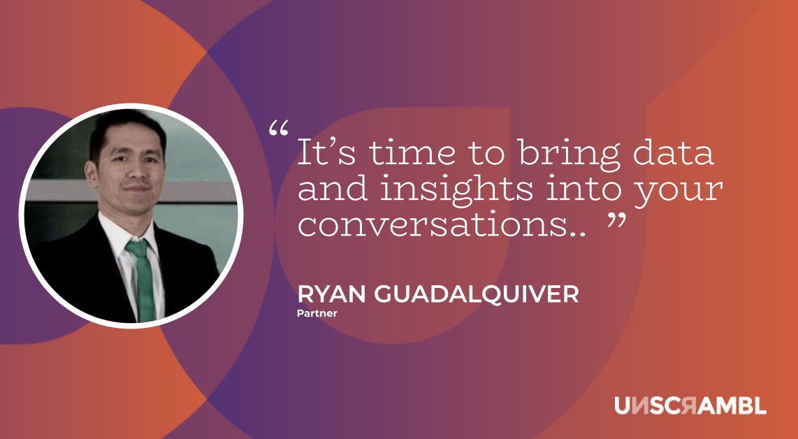 unscrambl's tweet image. A warm welcome to Ryan Guadalquiver as the newest partner to join the Unscrambl family.
Ryan is a #DataDisruption Advocate and a Successful #Technopreneur with a demonstrated history of working in the information technology and services industry. 
Please join us in welcoming him.