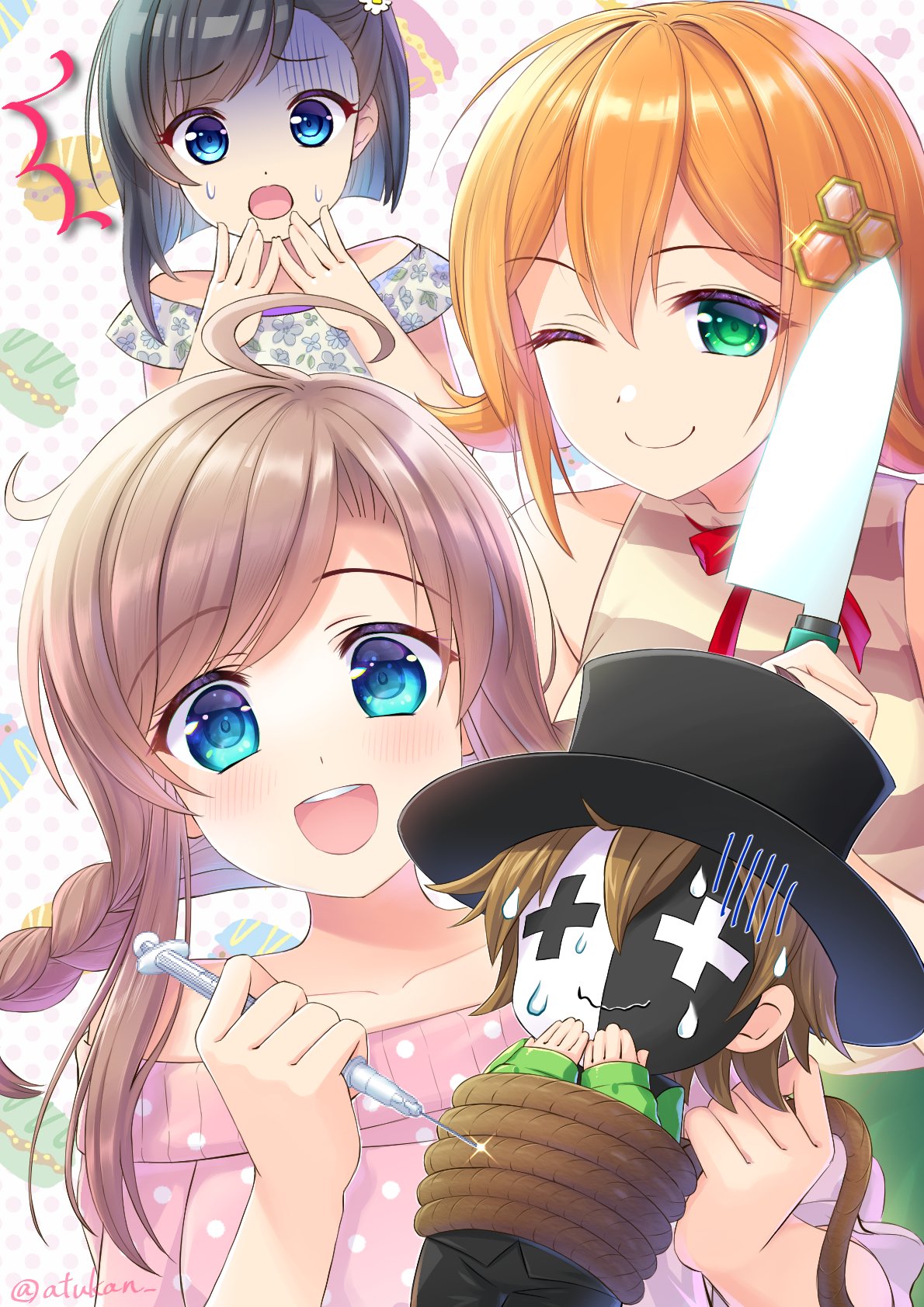 あつかん Skeb募集中 レトルトさん実況ありがとうございました のイラスト 歴代ヒロイン達と記念写真ﾊﾟｼｬｰなイメージ T Co 6uvwftf48m Twitter