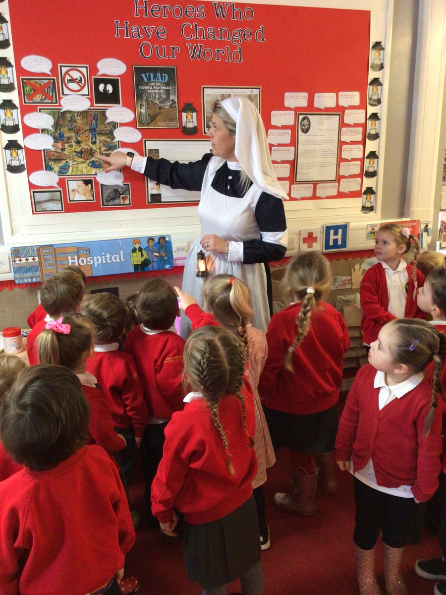 EPA_KittensFS1's tweet photo. What a special visitor we’ve had in Nursery this morning! We were so excited to meet Florence Nightingale and we had lots of questions to ask her. We’ve learnt so much more about her and why she was a real-life hero 👩🏻‍⚕️ 🪔 @EastfieldPri #reallifehero #epa_history https://t.co/NidBketmlp