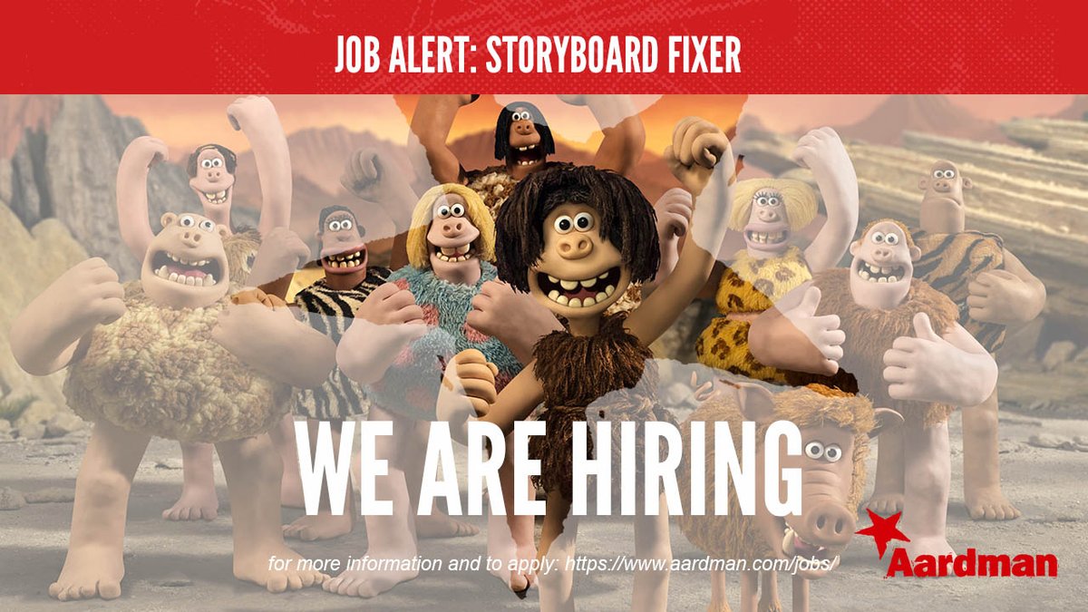 aardman's tweet image. WE ARE HIRING! We're looking for a Storyboard Fixer for our next feature, the Chicken Run sequel.

Learn more and apply here: aard.mn/3pdYhXG