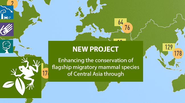 iki_germany's tweet photo. We welcome our new #IKI family member 👏This project  works with #EbA measures and climate change-informed #wildlife management to enhance the conservation of flagship migratory mammal species of Central #Asia. More ➡ https://t.co/GEm9DYq1H5  #biodiversity @UNEP @BonnConvention https://t.co/QYZAqwHHFQ