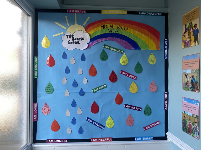 keys_group's tweet photo. The Grange School completed a range of activities on how to โ#expressthemselvesโ durning #CMHW
Students discussed their best qualities & attributes, learnt how to turn negative thoughts into positives, identified their happy place & how mental health impacts us. https://t.co/ccZMX0fyij