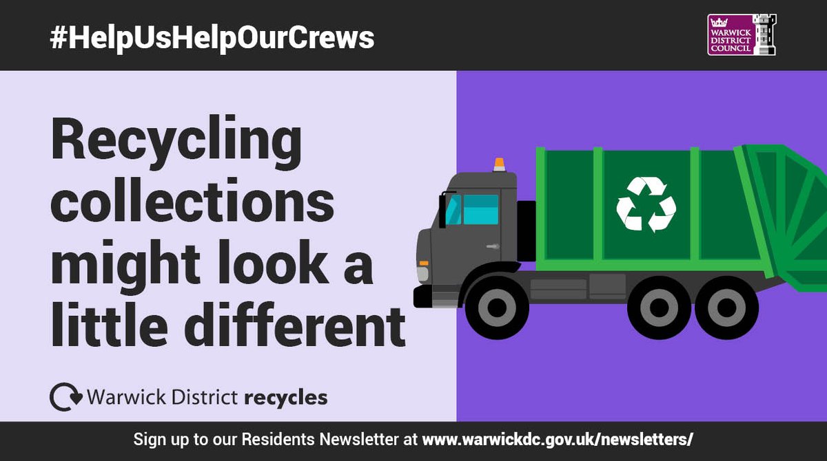 Warwick_DC's tweet photo. We have extra recycling crews out but these vehicles are different and all recycling gets put in the back - don't worry, all recycling collected this way is sorted & recycled.
Please #HelpUsHelpOurCrews by continuing to sort your recycling as not all will be collected this way. https://t.co/NCL3QK8kEt