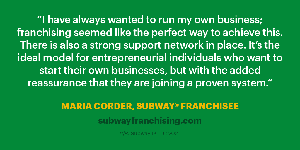 For Myles, a career in franchising was always the plan and he started researching franchising opportunities whilst still studying a degree.

Myles is now a Subway franchisee and couldn’t be happier. Find out more: bit.ly/SubwayCaseStud…

#Subway #Franchising #BeYourOwnBoss