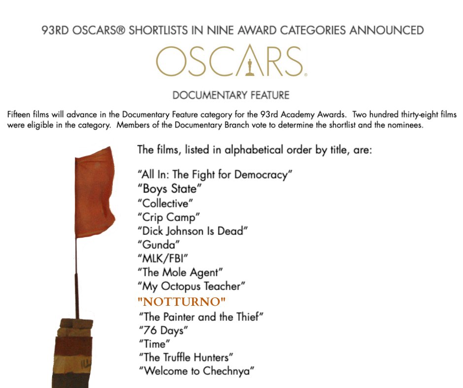 Stemal_Product's tweet image. #𝐍𝐎𝐓𝐓𝐔𝐑𝐍𝐎 di #𝐆𝐢𝐚𝐧𝐟𝐫𝐚𝐧𝐜𝐨𝐑𝐨𝐬𝐢 è nella short list agli 𝐀𝐜𝐚𝐝𝐞𝐦𝐲 𝐀𝐰𝐚𝐫𝐝𝐬® come Miglior Documentario

@01Distribution @RaiCinema #oscar #academy #cinemaitaliano