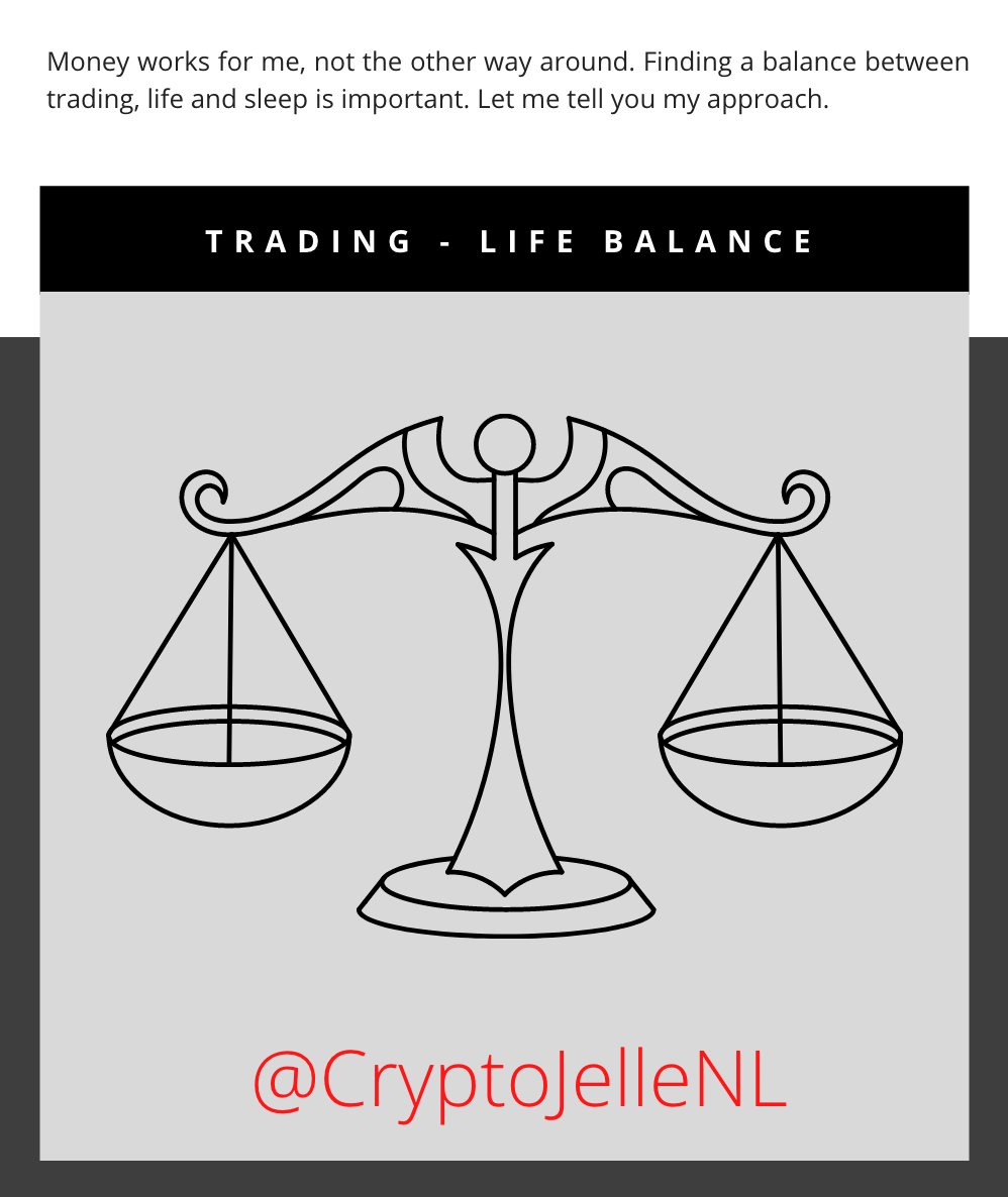 Okay. Yesterday I said “Money works for me, not the other way around”. This sounds cool and all, but it’s more serious than you may think. Let me explain.A short thread on finding balance between trading  $BTC,  $ETH and  $ALTS, sleep and a personal life.  https://twitter.com/CryptoJelleNL/status/1359276026791092225