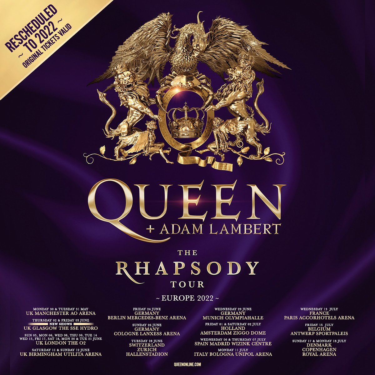 It’s so disappointing to have to postpone again, but safety comes first! <a href="/OfficialRMT/">Roger Taylor</a> , <a href="/DrBrianMay/">Dr. Brian May</a> , and myself look forward to spring 2022 when we will be back, better than ever!

For more info on new dates and ticketing details: queenonline.com/news/uk-and-eu…
 <a href="/QueenWillRock/">Queen</a>
