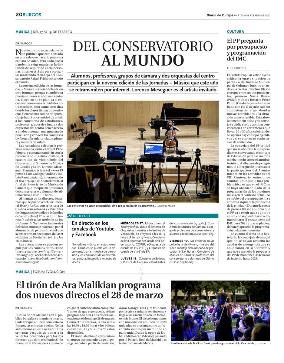 IX Jornadas + Música 🎶 ya sólo queda una semana!

<a href="/diariodeburgos/">Diario de Burgos</a>