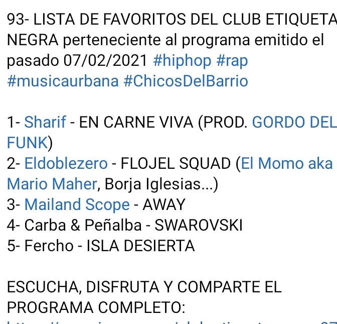 c_etiquetanegra's tweet photo. Aquí está nuestra lista de favoritos con gente tan interesante como @SharifFernandez @GordoDelFunk @eldoblezero @elmomo86 @BorjaIglesias9 @MailandScope Carba y Peñalba y Fercho. No dejes de escuchar el programa completo en este link https://t.co/vZtU1Yzb5I https://t.co/jXkcWapFqm