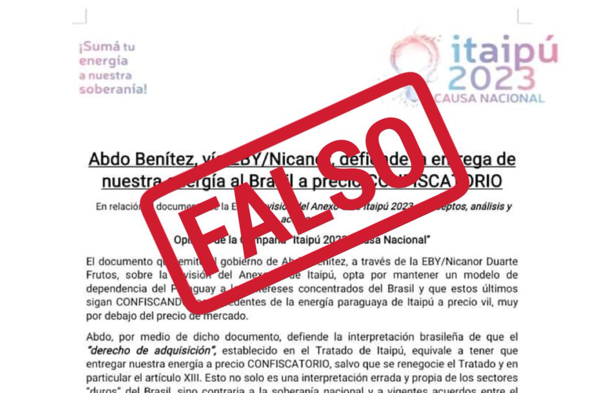 eltruenopy's tweet image. El luguismo reaccionó contra un documento técnico de la EBY a través de un comunicado lleno de mentiras: en este artículo enumeramos las tergiversaciones con las que buscan llevar adelante una campaña de desinformación.

Lee más en: eltrueno.com.py/2021/02/09/las…