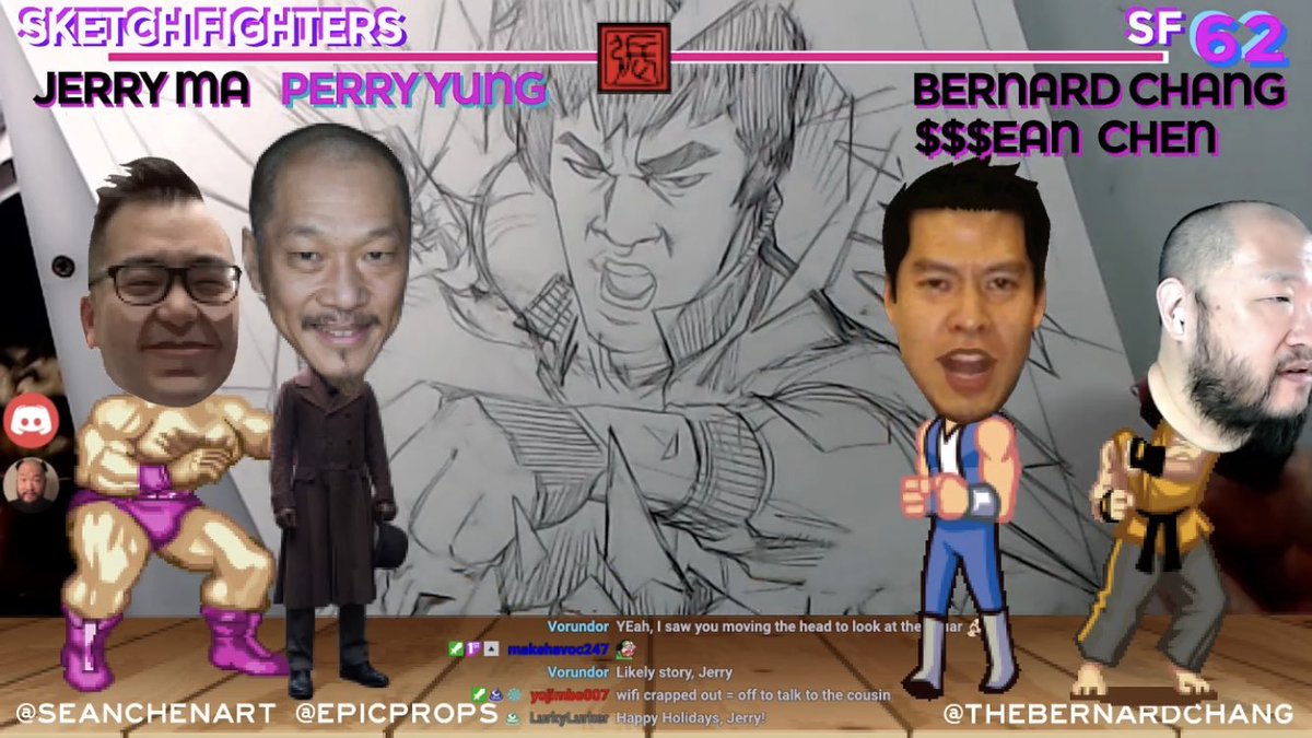 krispypapa's tweet photo. What an absolute ripper of a stream today @thebernardchang @epicprops @seanchenart and Perry Yung. Possibly the best @Twitch streams of 2021 that I’ve had the privilege of watching. Looking forward to the next one. 

#warrior #bernardchang #seanchen #jerryma #perryyung https://t.co/syFA9RiX6k