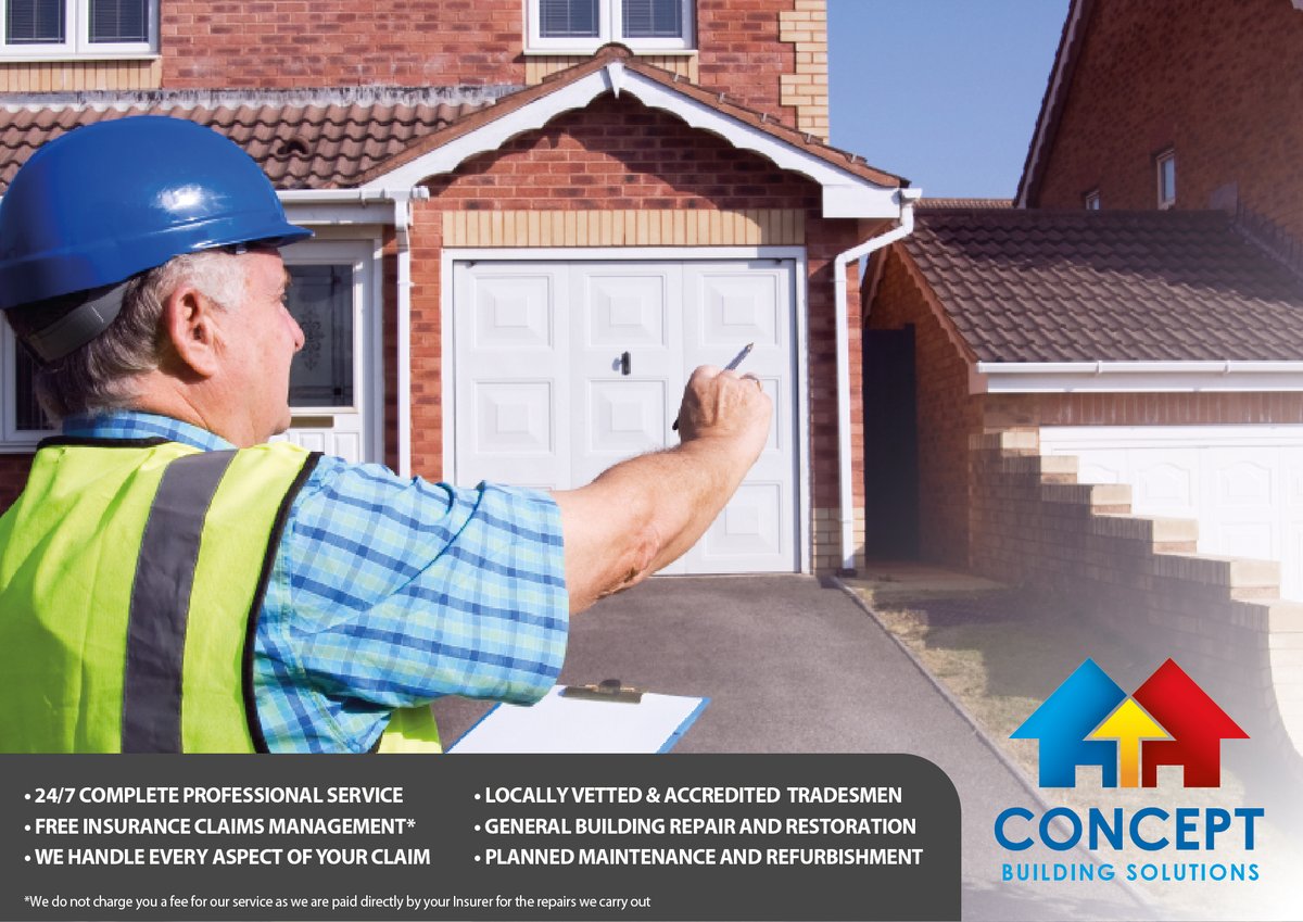 ConceptCBS's tweet image. Today holds the title of &quot;National Random Acts of Kindness&quot; day! For Concept Building Solutions, we don&apos;t need a day to hold this title - This is in our day to day duties to you
We offer a hassle free service to you whilst handling your home insurance claim from start to finish