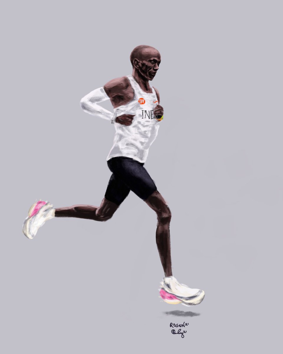RozenIan's tweet photo. It is always impossible, until it is done. @EliudKipchoge @INEOS159 @Nike
. 
#rosendraws #nohumanislimited #ineos159challenge #ineos159 #s6liteart #autodesksketchbookpro https://t.co/LEx2x0HJGK