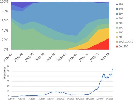 13) It seems the new  #CAL20C variant is growing pretty quickly in Southern California.  https://www.medrxiv.org/content/10.1101/2021.01.18.21249786v1