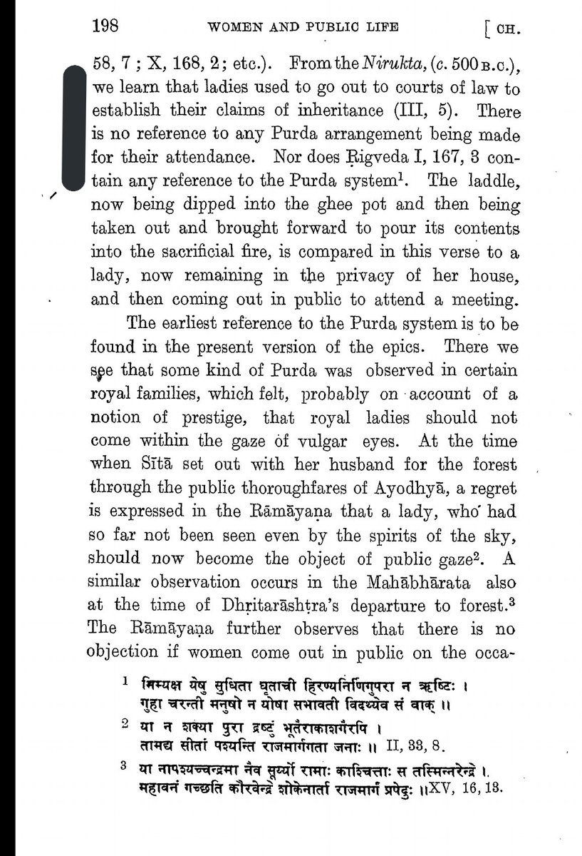 Women would go to the court of law to establish their claims of inheritance. No reference of any kind of seclusion being made for them.