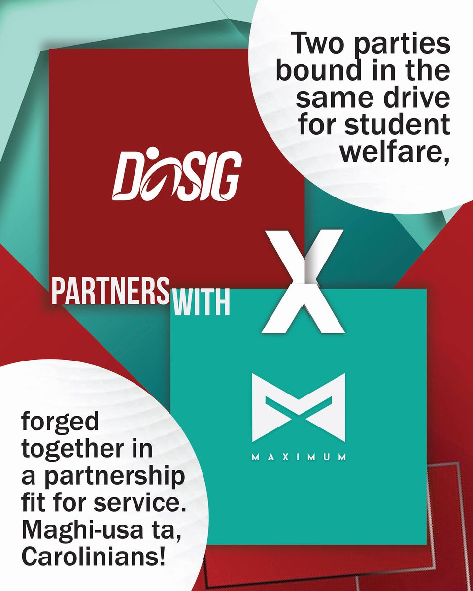 DASIGParty's tweet photo. 𝗗𝗔𝗦𝗜𝗚 𝘅 𝗠𝗔𝗫𝗜𝗠𝗨𝗠 𝗔𝗹𝗹𝗶𝗮𝗻𝗰𝗲
DASIG Party and MAXIMUM Party joins together in sharing the same commitment for student service and student empowerment. 
#DASIGxMAXIMUM 
#SerbisyongTotooToTheMAX https://t.co/8BOaFdNrmZ