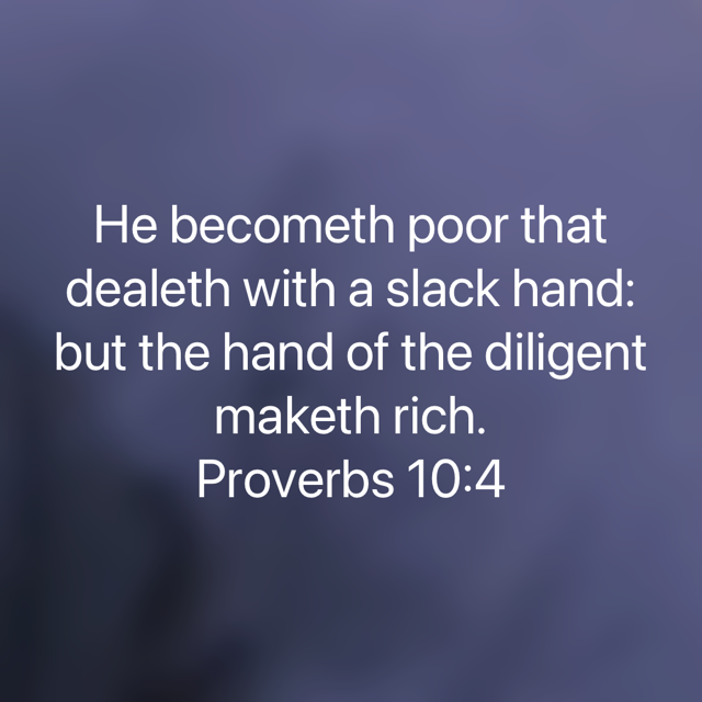 FBC_Today's tweet photo. “He becometh poor that dealeth with a slack hand: but the hand of the diligent maketh rich.”
Proverbs 10:4 KJV
Carelessness will cost you.
Be diligent, be frugal, and be wise! https://t.co/ML15p1Ur3z