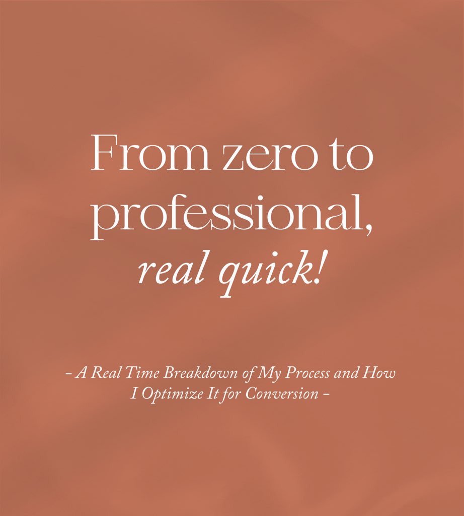 Process! There’s much to be said around process but l for one believe that it is subjective. We should, as creatives, at the end of the day be professional and thorough enough to provide functional creative solutions that are aesthetic and convert. A thread.