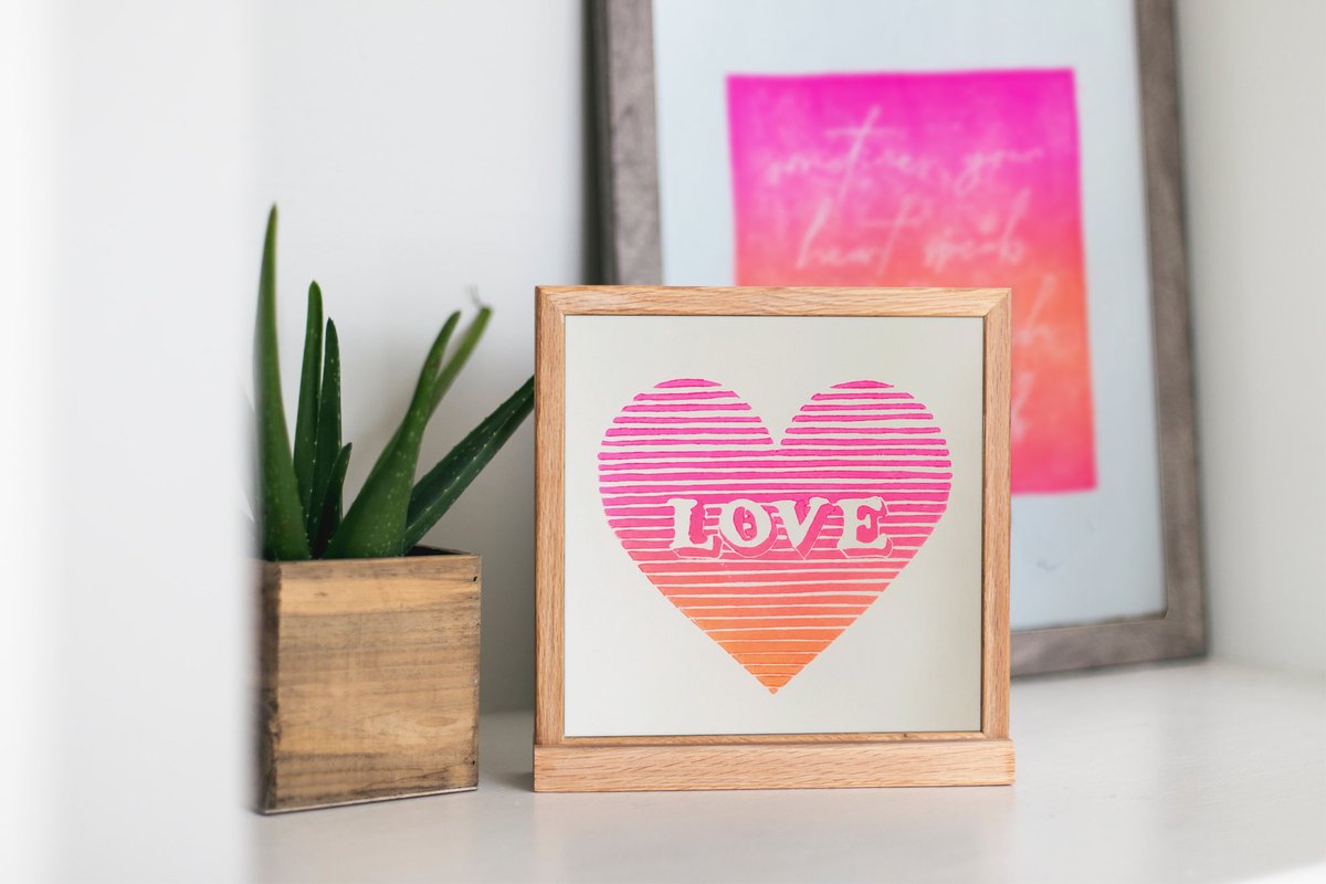 New print from me &amp; it comes with an offer for the whole of Feb!
Buy on its own or get it FREE when spending over £35 on sweetholmes.co.uk 
#LoveIsInTheAir #SpreadLove #LinoPrint #SupportSmallBusiness