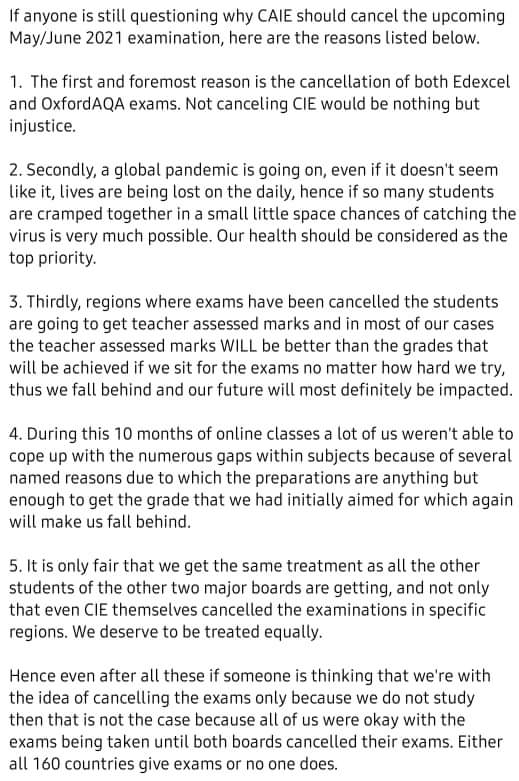 mahisha_f's tweet photo. We want fairness !#cancelcaie #cancelcieexams2021 https://t.co/wRYJRHOicy