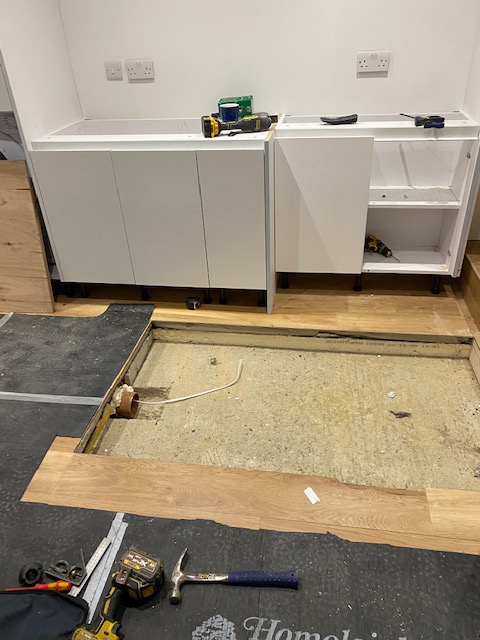 OysterMayfair's tweet photo. Photo of the pit in a kitchen floor in which The Invisible Step Lift by Oyster Mayfair will be concealed when not in use. More info about this low rise step lift for #wheelchair users is available at: https://t.co/jS4hoe7Hbe https://t.co/CrCVKgJ1ad