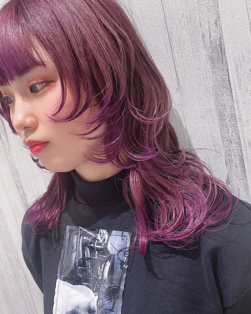長沼彰憲 ウルフ美容師 ショート ボブ ハイトーンカラー A Twitter ピンクベースにウルフならではの毛先カラーをミックス 毛先はピンクバイオレット ウルフボブ ショートウルフ ミディアムウルフ ウルフヘア ウルフ ウルフショート ケアブリーチ
